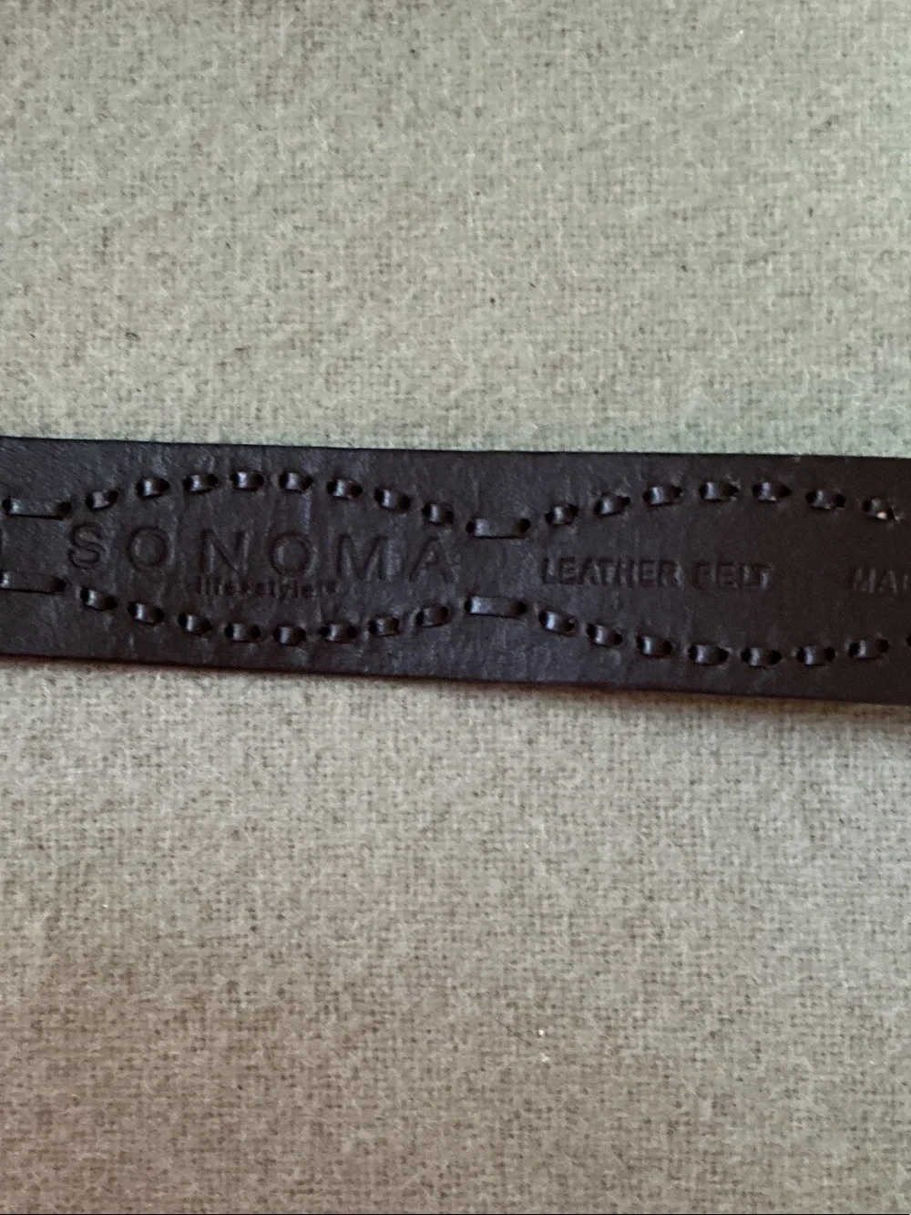 Sonoma Burgundy Leather Belt with Antique Bronze Ornate Buckle